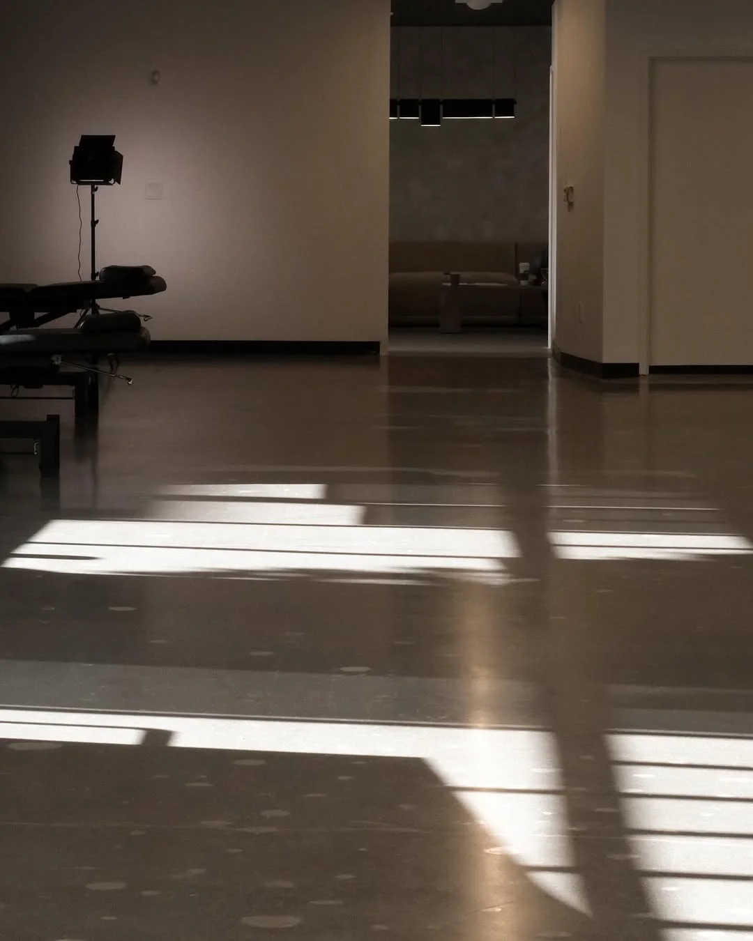 Studio floor with natural light